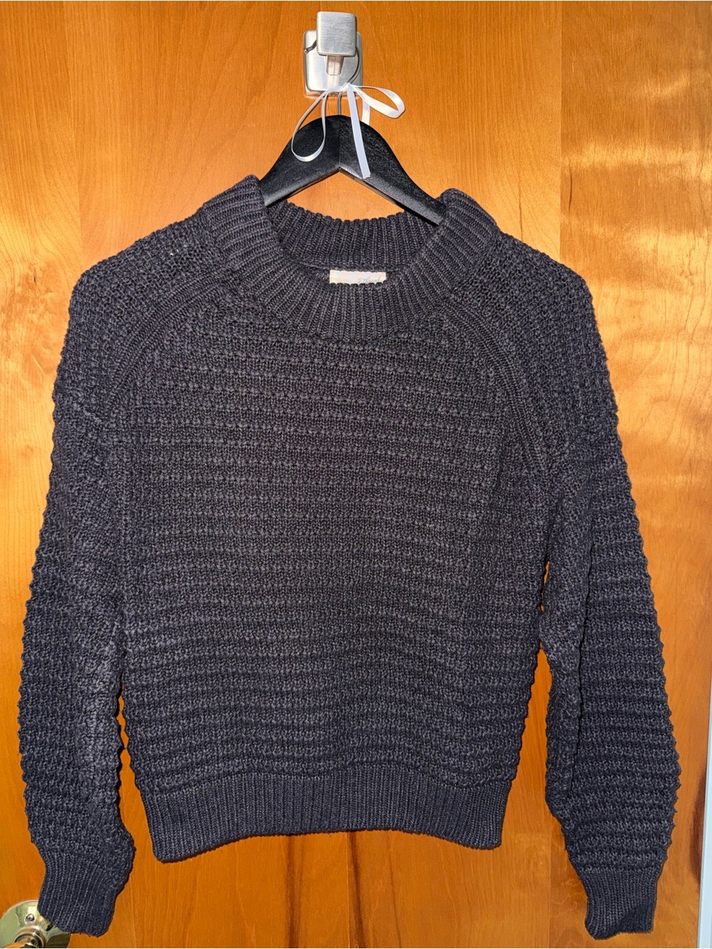 Men's Navy Chunky Knit Crewneck Sweater